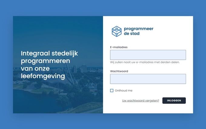 PDS Login programmeer de stad